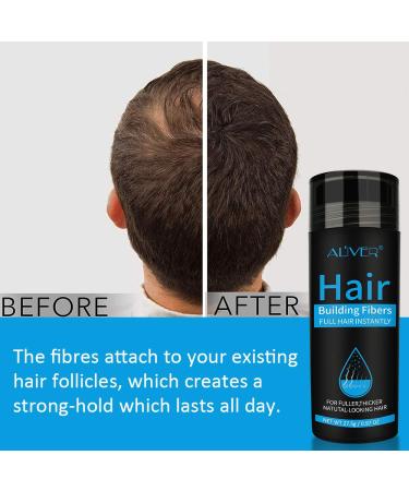 Premium Scatter Hair Fibers for Hair Loss - Bulk Black Hair Building Concealer for Men & Women - Professional Fiber Hair Powder Spray - Buy Online on GoSupps.com