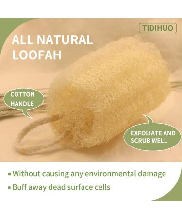 6-Pack Natural Loofah Sponge for Gentle Exfoliation and Shower Luffa Scrubber - Unveil Your Skin's Beauty - Buy Online on GoSupps.com
