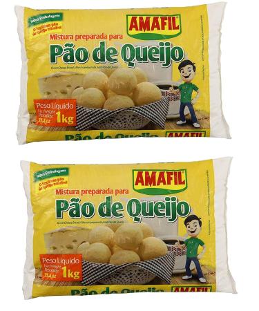 AMAFIL Mix for Cheese Bread 35.2 oz. - 2 Pack / Mistura Preparada para Pao de Queijo 1kg. - 2 Pack 2.20 Pound (Pack of 2)