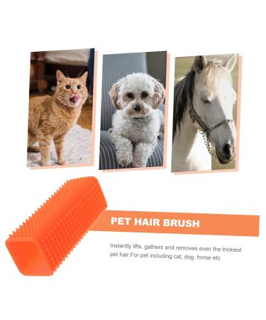 Pet Hair Brush & Remover - Effective Pet Hair Cleaner for All Pets | Orange 12.20X4.50CM | International Shipping Available - Buy Online on GoSupps.com