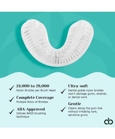 AutoBrush Double Sided U Shaped Nylon Brush Head Replacements - Adults and Kids Sizes (Kids  Ages 6-8) Kids Ages 6-8 - Buy Online on GoSupps.com