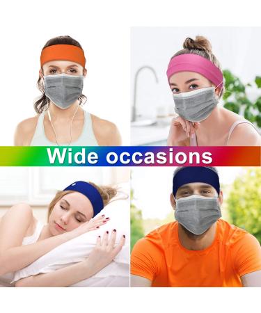 Willbond Button Headband Set - 24 Non-Slip Elastic Ear Protection Holders for Men and Women - Stretchy Yoga Sports Hairbands in Assorted Colors - Buy Online on GoSupps.com