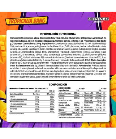  Z ZDRINKS ENERGY Z Drinks - Sugar Free & Powdered Energy Drink - 40 Services - Mango Passion Fruit Flavour - Low Calorie (16 cal) with Vitamins and Minerals - Buy Online on GoSupps.com