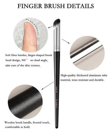 Mini Angled Concealer Brush - Upgraded Small Nose Contour Brush for Dark Circles & Puffiness - Buy Online on GoSupps.com