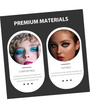 BELLIFFY 12pcs Silicone Lip Brush Glitter Eyeshadow Brush with Cap Lipstick Applicator Eye Makeup - Buy Online on GoSupps.com
