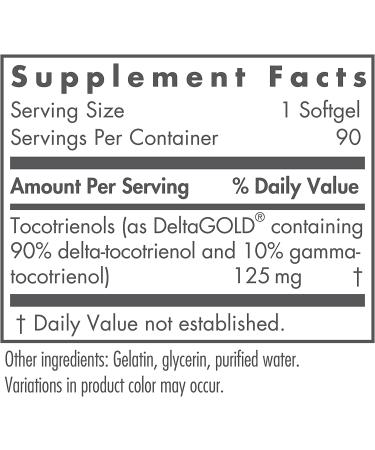 Nutricology Delta-Fraction Tocotrienols 125 mg - 90 Softgels for Optimal Health - Buy Online on GoSupps.com