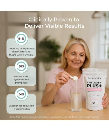 Sculpiflex Hydrolyzed Collagen Peptides Powder, Marine, Bovine, and Chicken Unflavored Multi Collagen Complex for Women, Firms Skin and Boosts Elasticity, Hydrating with Hyaluronic Acid (30 Servings) - Buy Online on GoSupps.com