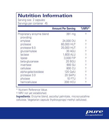 Pure Encapsulations Digestive Enzymes Ultra - Vegetarian - 90 Capsules - Buy Online on GoSupps.com