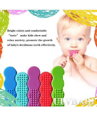 Buy Silicone Bite Ring Necklace - Cute Jewelry Pendant for Adults & Babies | Soft Sensory Breastfeeding Tools for Autism & ADHD | 5 Pieces - Buy Online on GoSupps.com