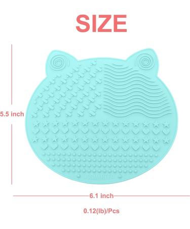 2-Pack Makeup Brush Cleaning Mat Cute Cat Ear Animal Design Silicone Portable Brush Cleaner Pad Washing Tools with Suction Cups US Patent Registered (Purple+Green) - Buy Online on GoSupps.com