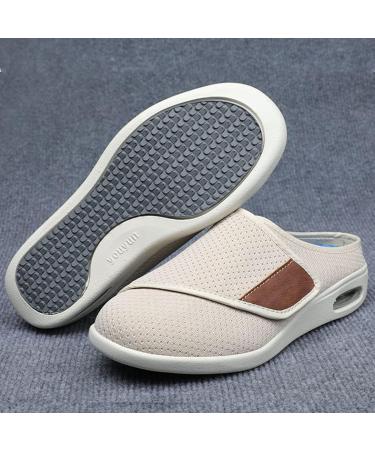 SDEQA Men's Diabetic Recovery Slippers | Large Size Walking Sneakers for Swollen Feet | Easy On & Off | Ideal for Elderly & Plantar Fasciitis Relief - Buy Online on GoSupps.com