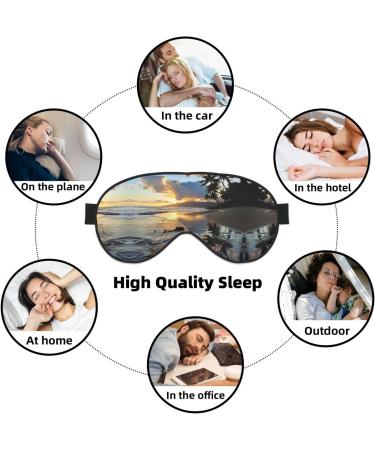 SSIMOO Hawaii Beach Sleep Mask - Adjustable & Breathable Eye Mask for Ultimate Comfort | Shop Internationally - Buy Online on GoSupps.com