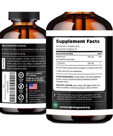 L-Theanine Magnesium Glycinate Liquid Supplement - Buy Online on GoSupps.com
