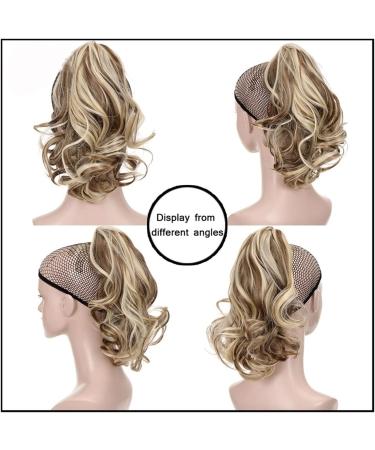 Ponytail Extensions Resistant Fiber Wavy Ponytail Hair Extensions Synthetic Wavy Ponytail Extensions Medium Length Claw Clip in Ponytail Hairpieces Heat for Women(Color:007) - Buy Online on GoSupps.com