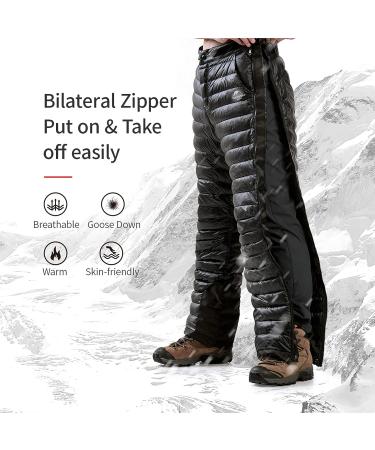 Naturehike Black Goose Down Pants - Ultra Warm Side Zipper - 29W x 19L - Buy Online on GoSupps.com