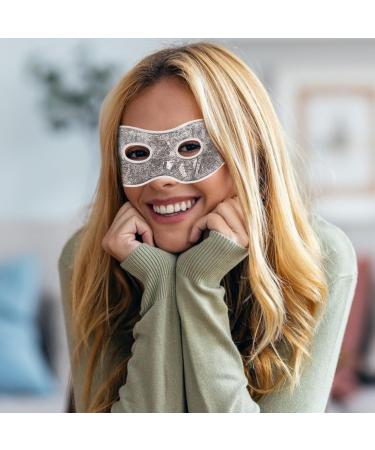 Tuxxjzm Gel eye cover cold compress for eyes hotcold compress eye cover reusable gel spa eye covers with beads gel eye cover for Silver - Buy Online on GoSupps.com