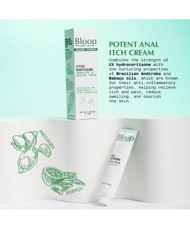 Buy Bloop Anorectal Itch Soothing Cream with Hydrocortisone & Oils | Max Strength Rapid Relief | 1oz - International Shipping - Buy Online on GoSupps.com