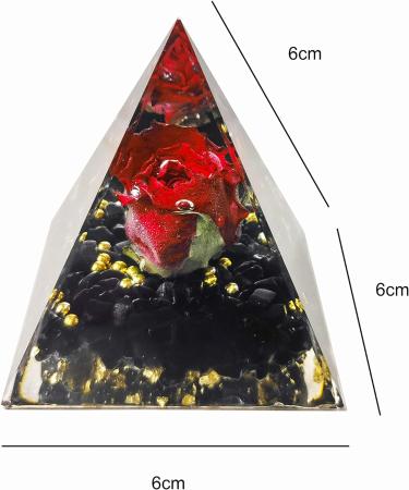 VNSTKWW Moonstone Orgone Pyramid - Crystal Energy Tower for Reiki Chakra Healing - Black Flower of Life Orgonite Pyramid - Buy Online on GoSupps.com