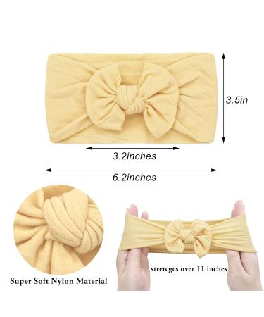Midodo 25-Piece Soft Elastic Baby Headband Set | Newborn Turban Knot Hair Bands for Girls | Stretchable Nylon Accessories - Buy Online on GoSupps.com