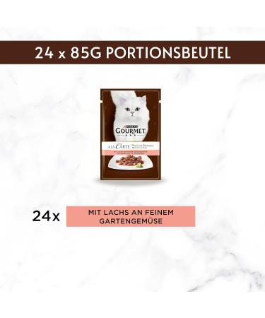 PURINA GOURMET A la Carte Wet Cat Food with Salmon & Vegetables - 26-Pack (85g x 26) - Premium International Shipping - Buy Online on GoSupps.com