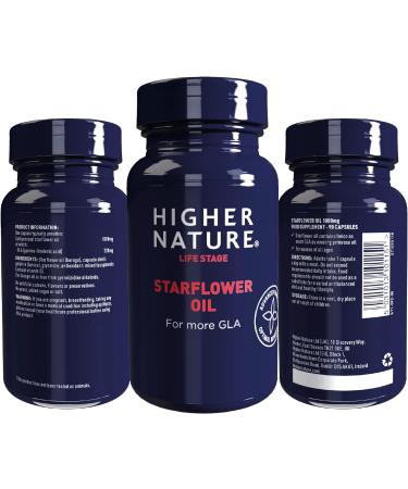 Higher Nature - Starflower Oil 1000mg - PMS & Menopause Support - Gluten Free - Starflower Oil Capsules 1000mg - 90 Capsules 90 count (Pack of 1) - Buy Online on GoSupps.com