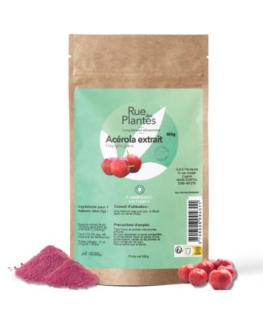 Ac rola Extrait 25% Vitamine C Poudre 500g - Soutient l Immunit Naturelle Favorise la R duction de la Fatigue Antioxydant V g tal | Conditionn e en France RUE DES PLANTES