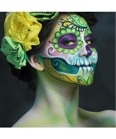 Pastel Green Cream Face Body Paint - 2.37oz (70ml) Water Based Makeup for Adults & Children - Perfect for Face Painting, SFX, Cosplay, Festivals & Halloween - Buy Online on GoSupps.com