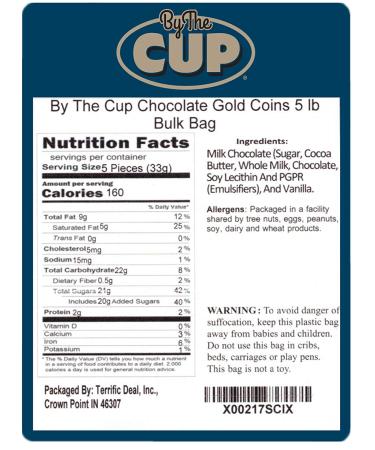 By The Cup Chocolate Gold Coins - 5 lb Bulk Bag | Premium Quality Treats - Buy Online on GoSupps.com
