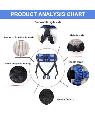 Transfer and Walking Gait Belt with Handles - for Patient Care Secure Aide Transfer Sling - Pediatric Elderly Walking Standing Rehabilitation Belt (Blue) S - Buy Online on GoSupps.com