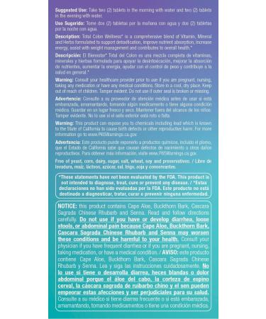 Bio Nutrition Total Colon Wellness 60 Tablets - Buy Online on GoSupps.com