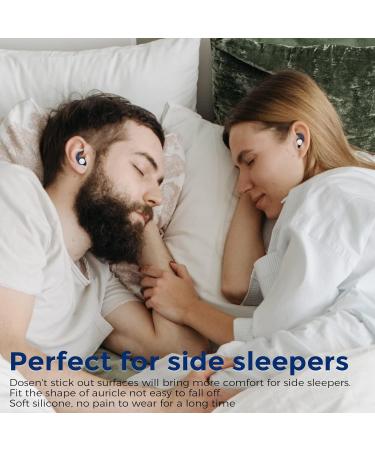 BUENSUENO Silicone Reusable Ear Plugs for Sleeping - 2 Pairs Noise Cancelling Earplugs for Sleep, Flights, Snoring - Royal Blue - Buy Online on GoSupps.com