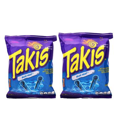 Generisch 2 Takis Blue Heat 92.3g Hot Chili Pepper tortilla chips originating from Mexico
