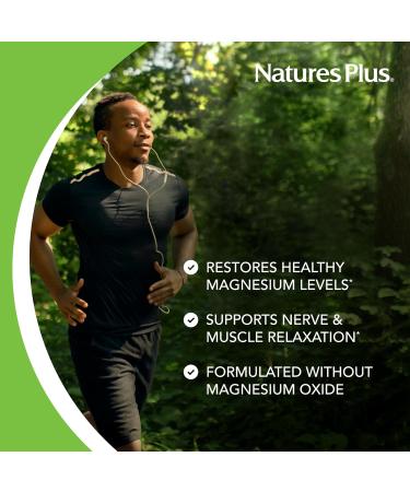 NaturesPlus KalmAssure Magnesium Bisglycinate - 180 Capsules - Supports Nerve & Muscle Relaxation - Formulated Without Magnesium Oxide - 60 Servings - Buy Online on GoSupps.com