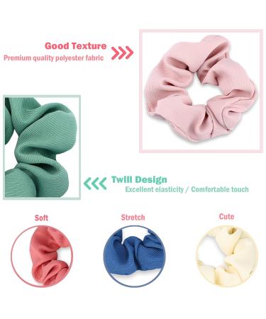 IVARYSS 12 PCS Cute Twill Fabric Hair Scrunchies for Girls and Women - Premium Elastic Bands Ponytail Holders in Color A - Buy Online on GoSupps.com