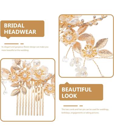 FRCOLOR Set wedding hair comb bridal hair Bride Hair Comb Bride Hair Pin Flower Crystal Hair Comb wedding headpiece Bridal Side Combs vintage zinc alloy bridesmaid rhinestones Comb - Buy Online on GoSupps.com