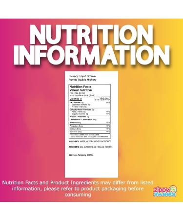 Zippy Sweets - Hickory Seasoning Liquid Smoke Concentrate Premium Liquid Smoke 1 Gallon (3.8 L) with Bonus 4 Piece Measuring Spoon Set - Add a Slow Smoke Flavour to Your Favourite Dish! - Buy Online on GoSupps.com