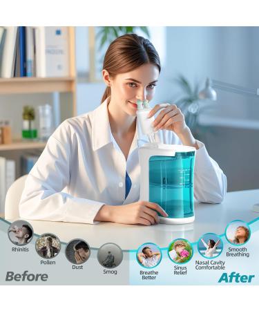 Buy Nasal Irrigation System - 3 Modes Electric Nose Cleaner & Sinus Rinse Kit with 18 Saline Capsules - International Shipping Available - Buy Online on GoSupps.com