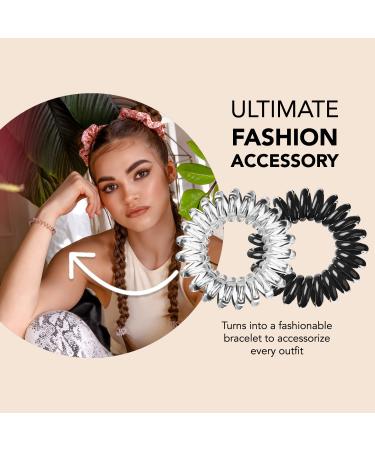 Invisibobble Original Traceless Hair Ring 8 Pack - Crystal Clear & True Black - Buy Online on GoSupps.com