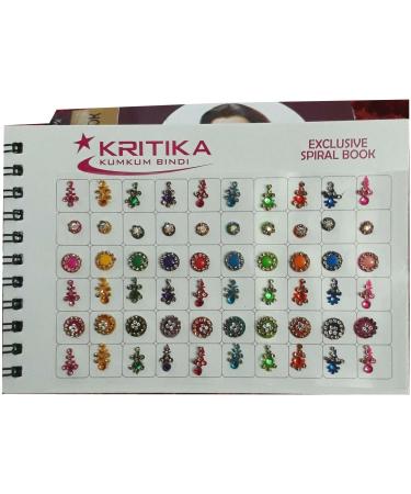 Hare Krishna Indian Store LOT 2 Bindi Booklet Indian Velvet Stylish Bindi Booklet Fashion Beautiful Round Stones Bindi Book For women Crystal bindi - Buy Online on GoSupps.com