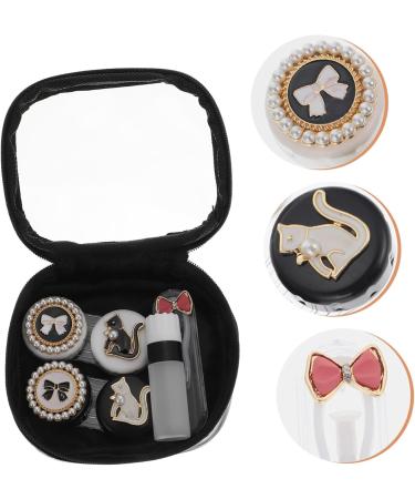 Partykindom Contact Lens Case & Glasses Holder Stand - Blood Pressure Cuff Lens Insert Remover Travel Organizer - Cute & Functional Storage Solution - Buy Online on GoSupps.com