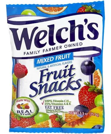 Welch's Fruit Snacks Mixed Real Fruit Pouches - Pack of 25g Pouches (40 x Packs) - Buy Online on GoSupps.com