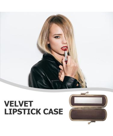  GALPADA GALPADA Lipstick Case with Mirror Vintage Velvet Lipstick Box Lip Holder Lip Organizer for Handheld Travel Makeup - Buy Online on GoSupps.com