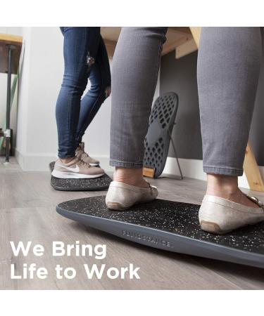 FluidStance The Plane Standing Desk Balance Board | Home Office Exercise Accessory | Wobble Motion Board for Adults | Anti-Slip Surface - Storm - Buy Online on GoSupps.com
