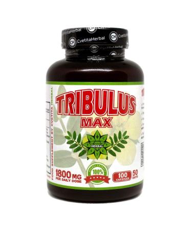 Bulgarian Tribulus Max | 1800mg Daily Dose (50 Days Supply) | Tribulus Terrestris Extract | Natural Testosterone Booster | Muscle Growth | Strenght | Food Supplement by Cvetita Herbal