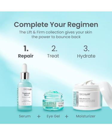 Skin Lab Lift and Firm Treatment Serum - Hydrolyzed Collagen & Elastin, Vitamins C & E - 1 Oz - Buy Online on GoSupps.com