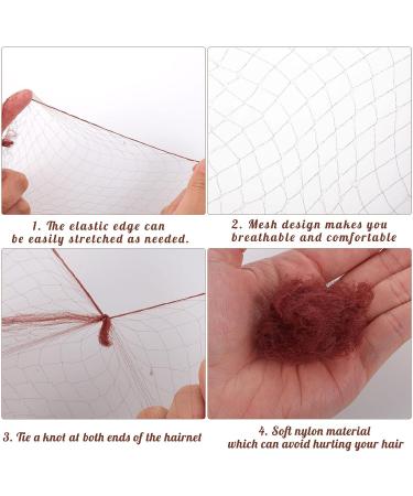 Invisible Hair Nets & U Shaped Pins Set - 60 Pcs Bun Nets with Elastic Edge Mesh + 60 Pcs Hair Pins for Women & Girls - Ideal for Ballet Dancers, Nurses, Cooks - Brown - Buy Online on GoSupps.com