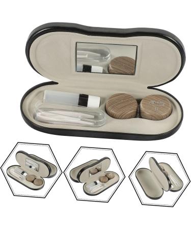 Pretyzoom 2-in-1 Glasses Case & Travel Kit - PU Leather Sunglasses Holder & Contact Lens Case | International Shipping - Buy Online on GoSupps.com