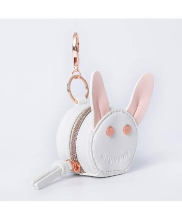 MOMINSIDE Pacifier Case Holder with Clip - Cute Rabbit Bag Charm - Holds 2 Pacifiers - White & Pink - Buy Online on GoSupps.com