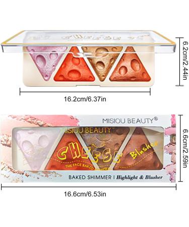  Raxove Powder Blush Palette 4 Colors Waterproof Shiny Shimmer Makeup Palette Face Makeup Palette Shining Natural Face Highlighter for Women and Girls Raxove - Buy Online on GoSupps.com