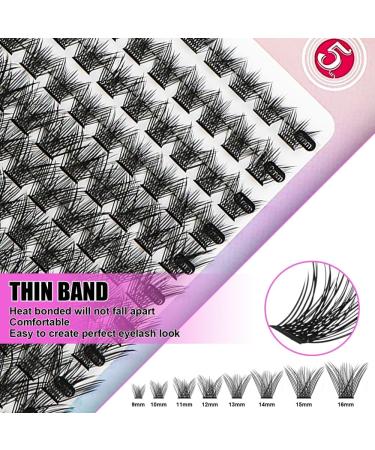 Rxuaw DIY Eyelash Extension Kit Lash Clusters 12 Rows Cluster Lashes with Glue and Tweezer for Lash Extension Beginners Outfit - Buy Online on GoSupps.com